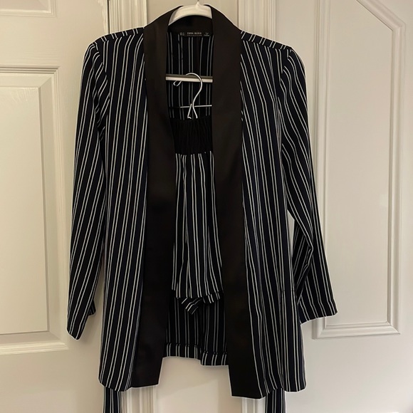 Zara Striped Blazer & Shorts Set - Picture 2 of 5